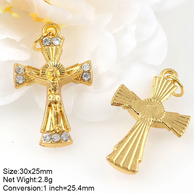 AJ653-1 5pcs Религиозные подвески крест одно отверстие ожерелье звено Шарм Подвески Ювелирных изделий DIY ювелирные аксессуары - Цвет: AJ653-1 5pcs