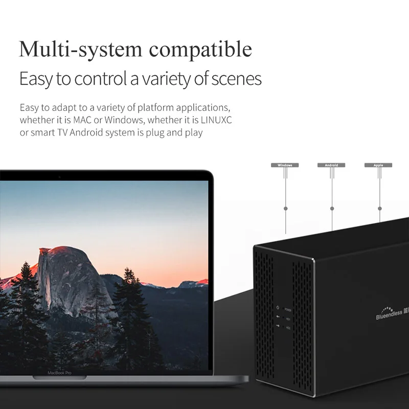 Blueendless 3 5 дюймовый жесткий диск Raid Dual Bay корпус для жесткого диска автоматическая