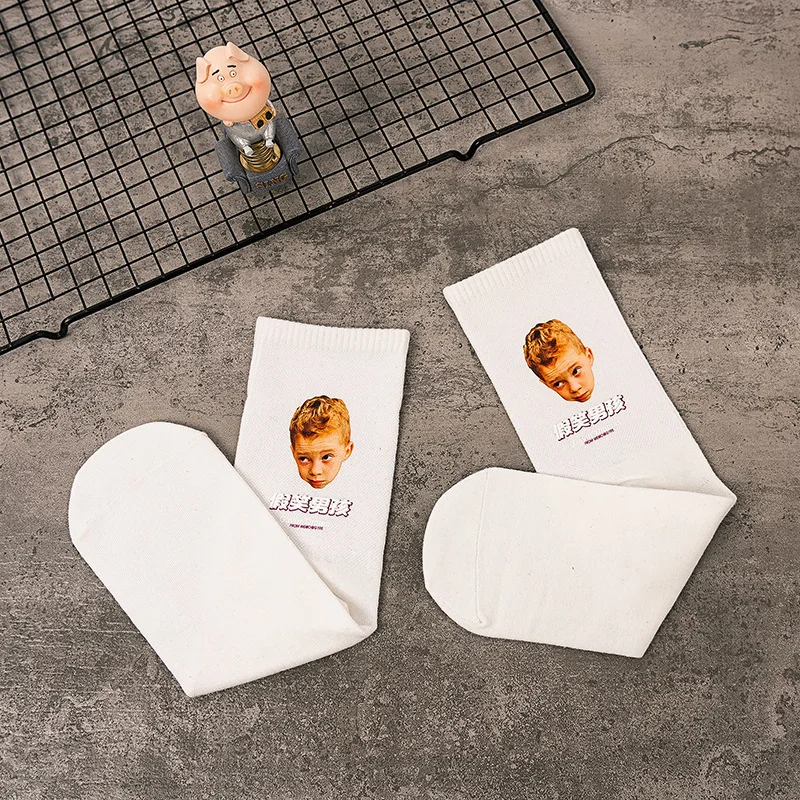 Новые носки для мужчин и женщин хлопковые забавные Повседневные Носки мальчиков