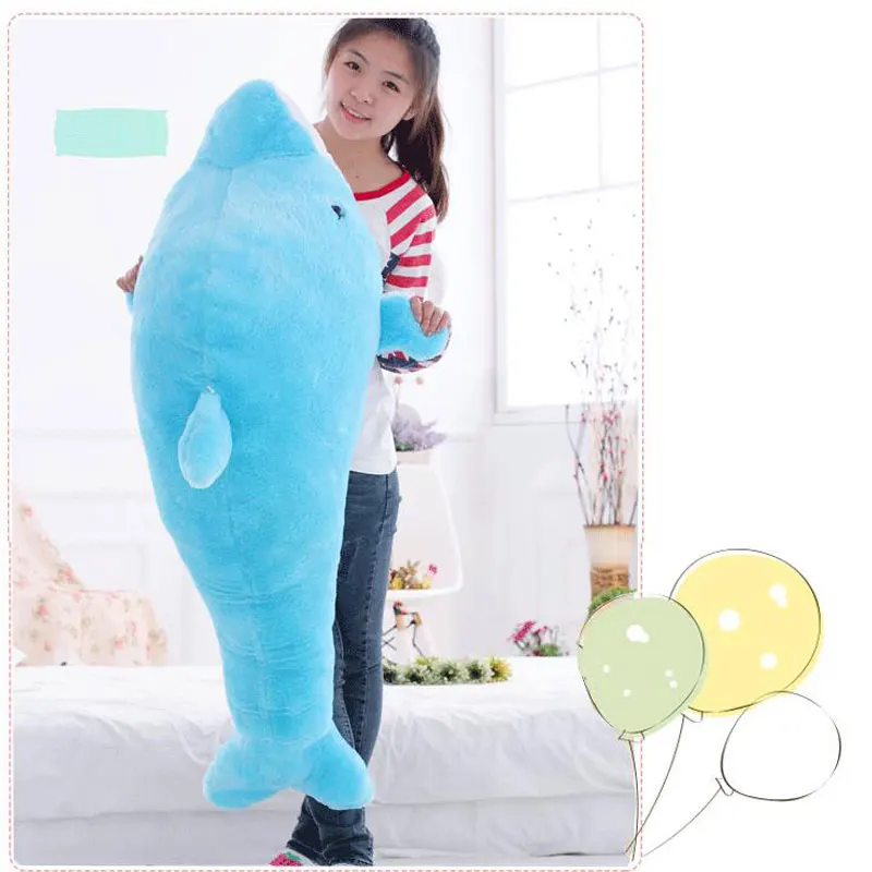 

kawaii lifelike animal dolls 200CM plush Dolphin Doll toys Pillow Doll Stuffed Plush Toy toys for girls children gifts juguetes