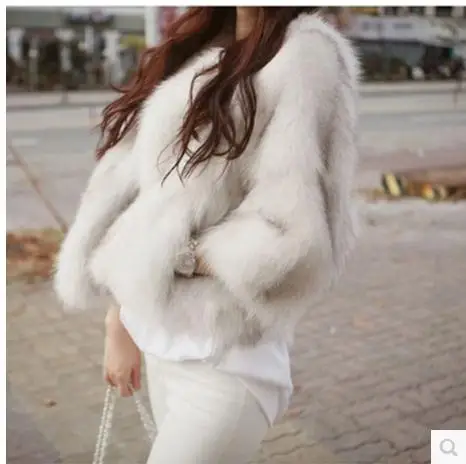 Новинка пальто из искусственного меха Женские Короткие повседневные меховые