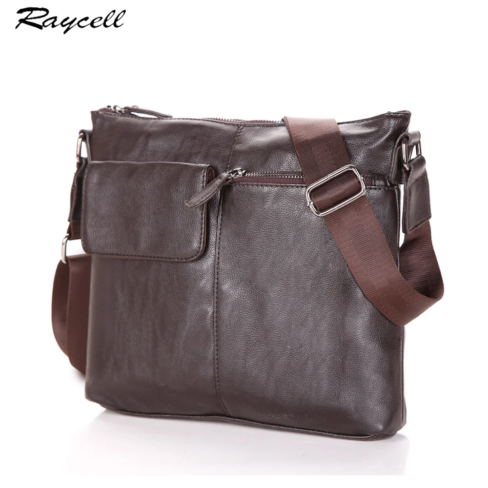 RAYCELL Brand Messenger Bag Men Shoulder Man Satchels Handbags PU Leather Sling Bags designer Crossbody |