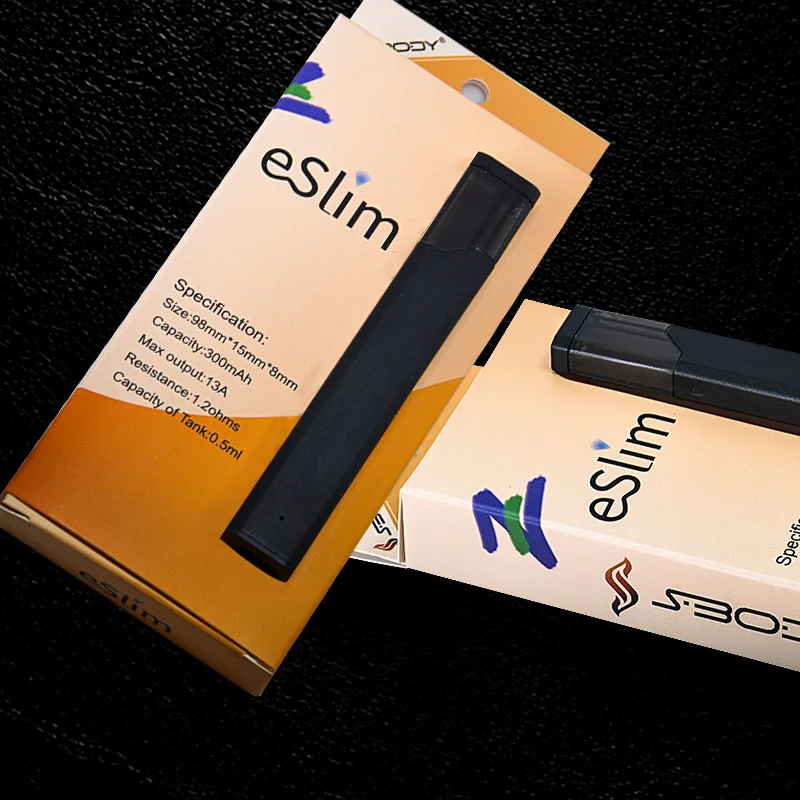 Оригинальный набор электронной сигареты SBODY eSlim Pod с 1 2 Ом встроенный аккумулятор