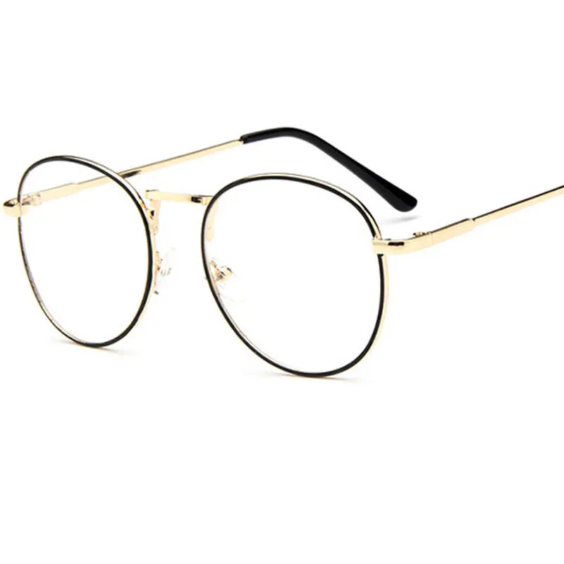 2019 Ретро Модные женские сверхтонкие металлические оправа круглые овальные
