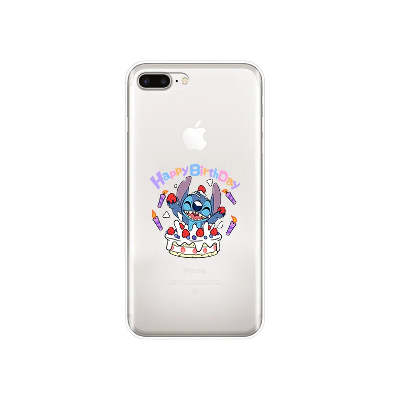 Силиконовый мягкий ТПУ чехол для телефона Disneys Stitch для Apple iPhone X XR XS MAX 7 8 7plus 6 6S Plus 5 5S SE