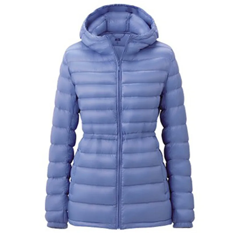 Новинка модное осенне зимнее пальто на белом утином пуху Женская ульсветильник