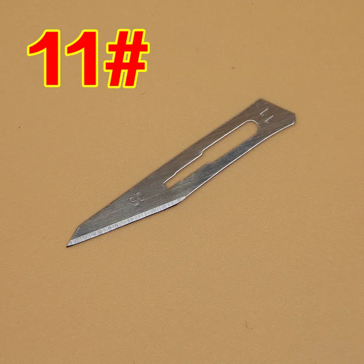 100 шт./лот лезвие 11# хирургические инструменты для ремонта скальпеля нож для одноразового Стерильного/мобильного телефона/красоты/DIY