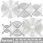 Защитная решетка для вентилятора, 10 шт., металлическая крышка для вентилятора компьютера, 30 мм, 40 мм, 50 мм, 60 мм, 70 мм, 80 мм, 90 мм, 120 мм, 135 мм, 140 мм, 170 мм, 200 мм