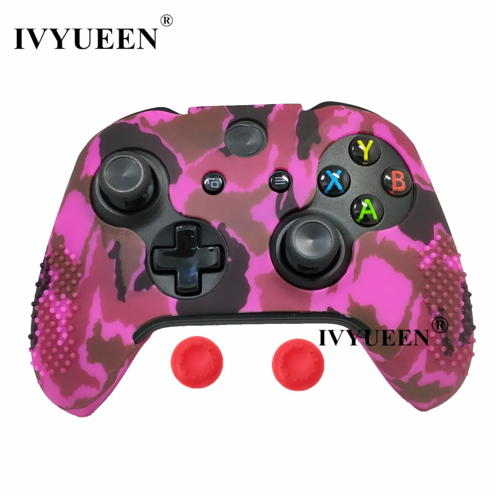 Rose Red Camo IVYUEEN настраиваемый защитный чехол для microsoft Xbox One X S тонкий контроллер с ручкой для большого пальца - Цвет: Rose Red Camo