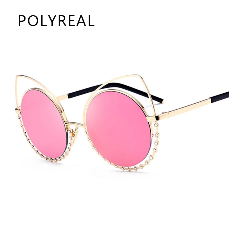 POLYREAL новые модные женские туфли со стразами кошачий глаз покрытие для