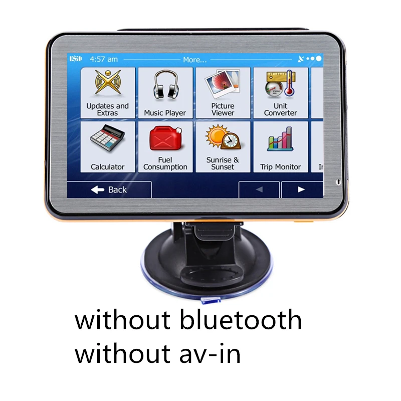 Wetowe G5 5 дюймов Автомобильный GPS навигатор FM Bluetooth AVIN реверсивная камера Россия США