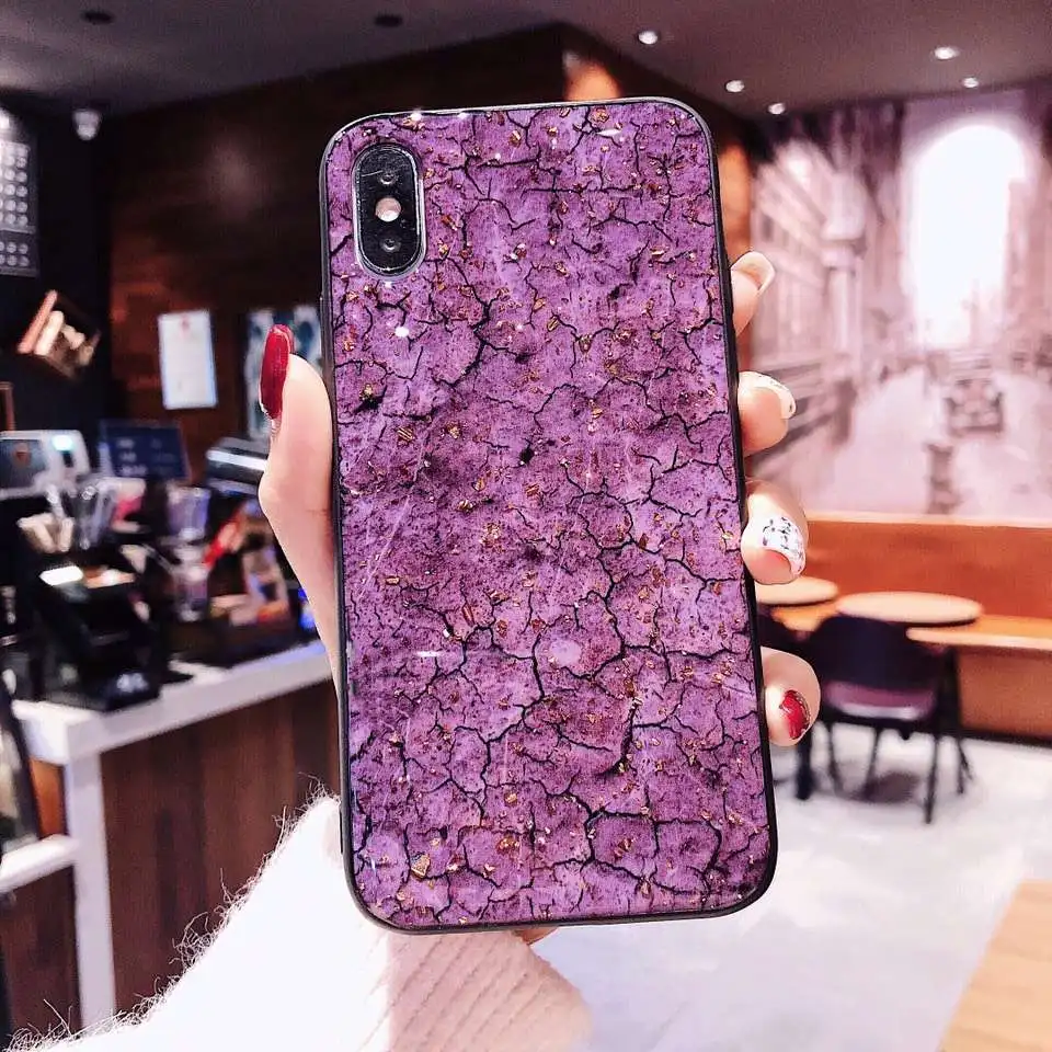 purple Золотые блестки Мрамор чехол для OPPO A3 S A5 A7 A9 F3 F5 F7 F9 R11 S R17 PRO R9 A59 A79 A57 A73 F1S чехол-накладка для мобильного телефона - Цвет: purple