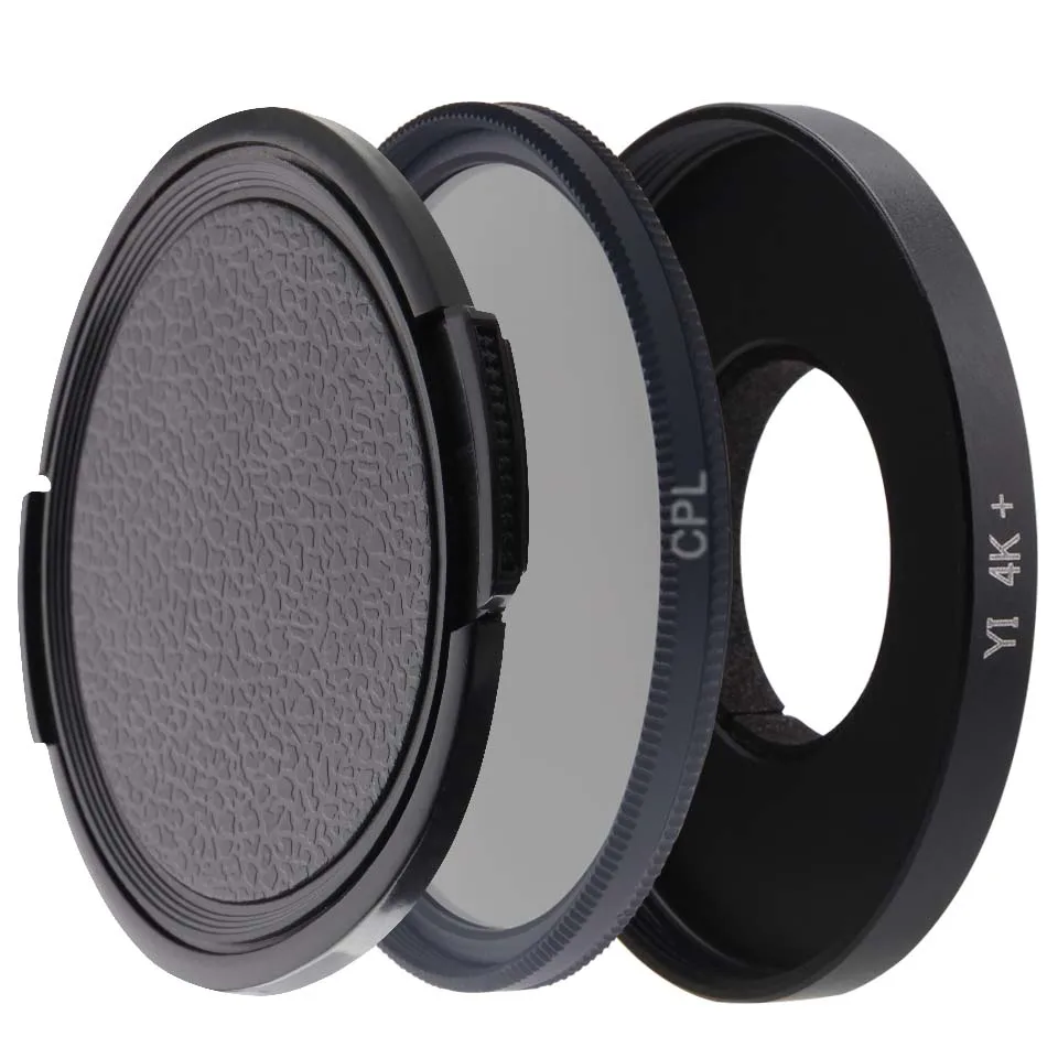 3in1CPLSet CAENBOO Супер Макро крупным планом фильтры для объектива для XiaoMi Yi 4 K/II/Lite/+ плюс 12.5X фильтр Спортивная Экшн-камера Yi 4K+ CCTV 37 мм крышка - Цвет: 3in1CPLSet