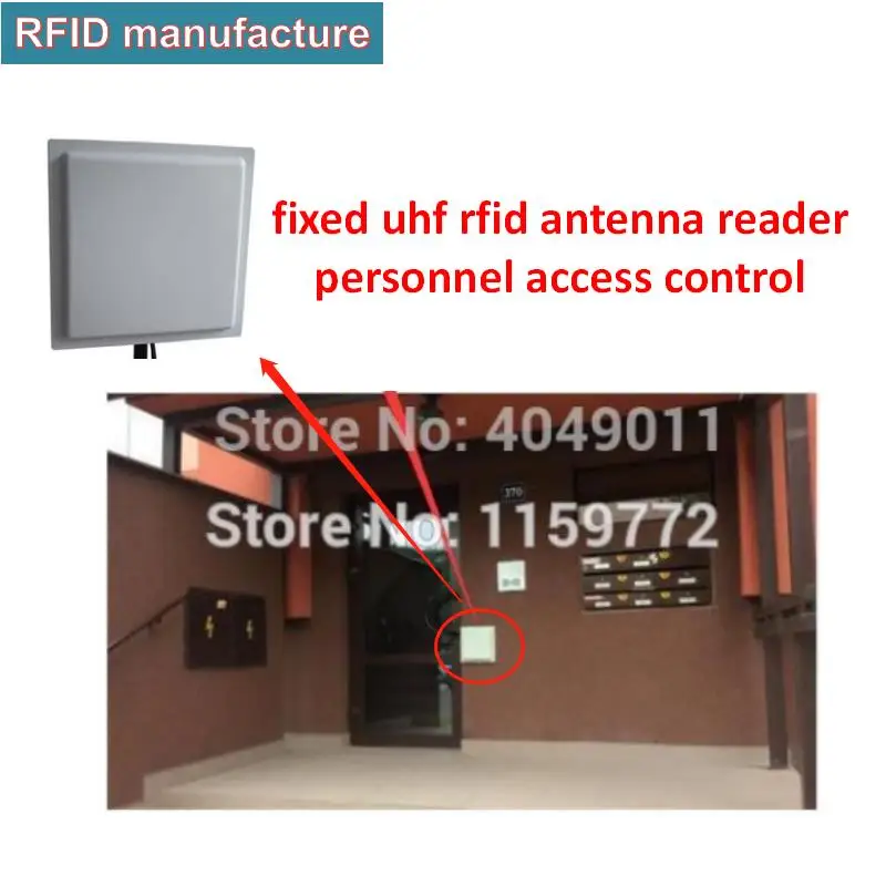 

6dbi small passive uhf rfid antenna 860-960mhz Circular polarization 100w Input Power rfid antenna for personnel access control