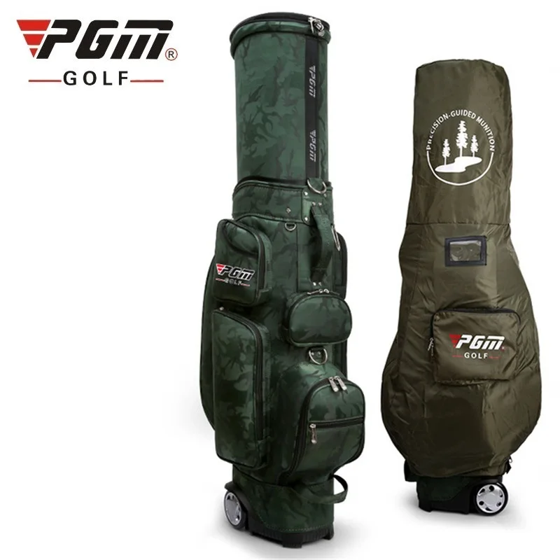 preço Pgm Saco De Golfe Padrão Dos Homens Ajustável Pacote De Bola Padrão Multi-funcional Esporte Carrinho De Viagem De Golfe Saco Com Capa De Chuva D0481