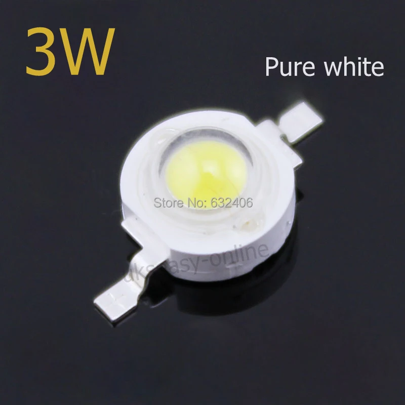 50 шт. Тайвань. Epistar 3W высокомощный светодиодный чип чистый белый 270LM (не содержит PCB