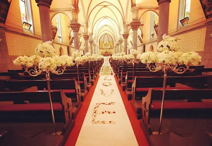 Праздничные принадлежности одноразовый белый/синий/красный коридор ВИП коврик