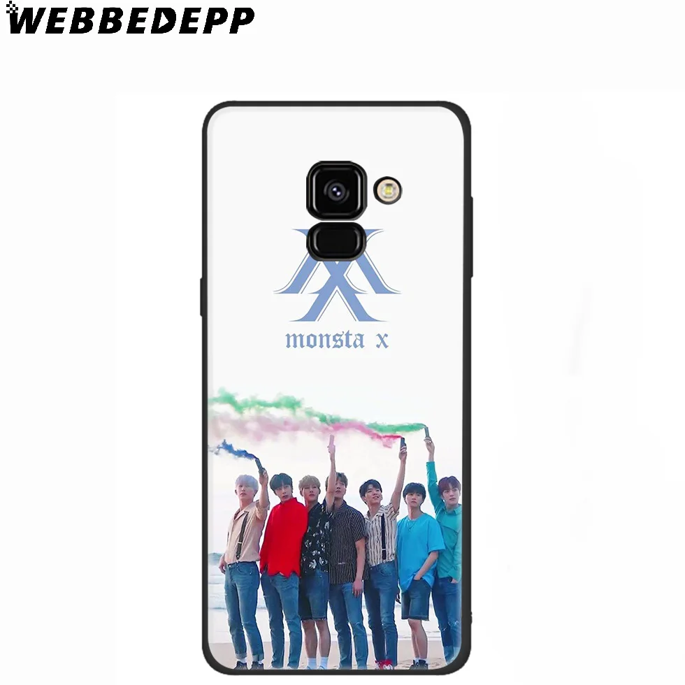 Силиконовый чехол WEBBEDEPP Monsta X Bands для Samsung Galaxy A3 A5 A6 A7 A8 A9 A10 A20 A30 A40 A50 A70 M10 M20 M30 |