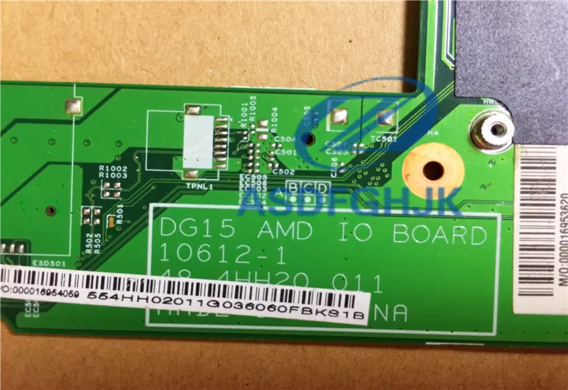 Оригинальный KEFU для Dell INSPIRON M5010 IOUSB плата питания постоянного тока 10612-1 48. 4hh20. 011 021