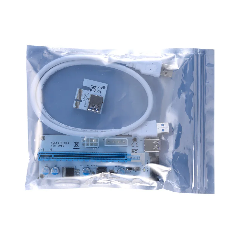 

Удлинительный кабель для майнинга графики, 1 шт./6 шт./12 шт. PCI-E VER 008S Express от 1X до 16X USB 3.0, DOM668