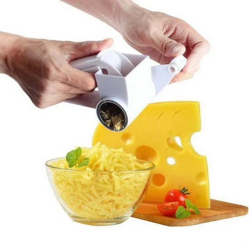 Hoomall Hand-Cranked Whirling Cheese Grater Chocolate Cutter With Stainless Steel Drum &amp Vegetable Graters Ginger |