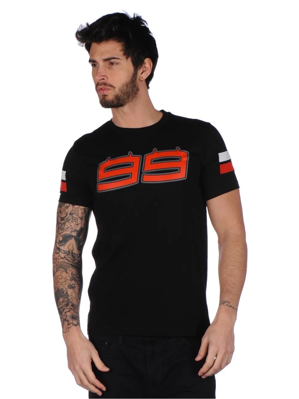 Jorge Lorenzo 99 MOTO большой логотип черная футболка для велосипеда мотоцикл горный
