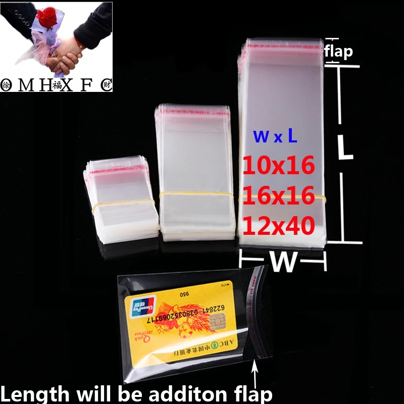 OMH 400 pc прозрачный самоклеющийся уплотнитель небольшой полиэтиленовый пакет