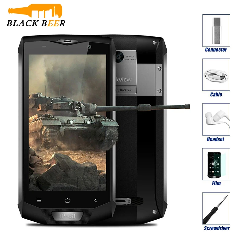 Blackview BV8000 Pro IP68 водонепроницаемый мобильный телефон MTK6757V Восьмиядерный Android 7 0 5