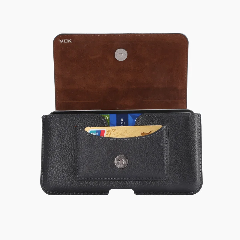 VCK Универсальный с зажимом-ремешком кожаный чехол для телефона iPhone xiaomi huawei Sony LG