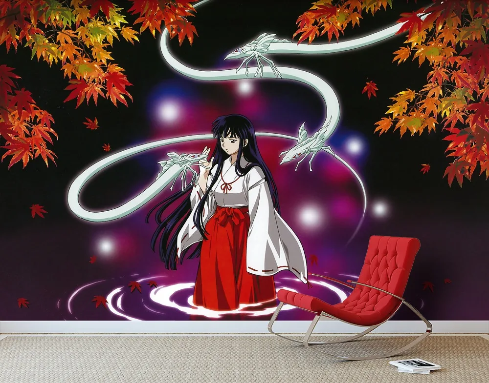 [Самоклеющиеся] 3D Inuyasha White Snake Monster 3 Япония Аниме настенная бумага печать