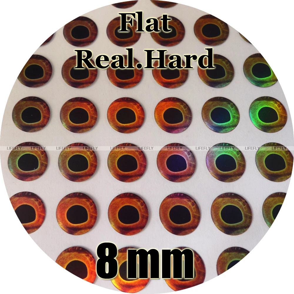 

8mm Flat Real.Hard / Wholesale 600 Flat Eyes, Fly Tying, Jig Tying, Lure Making, Spinner Baits, Craft