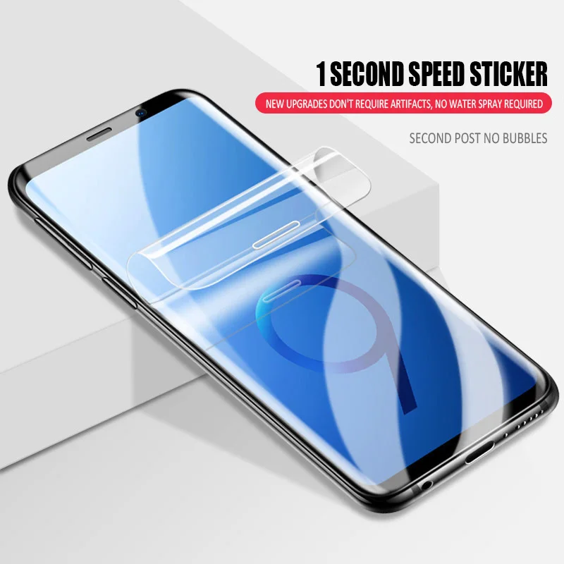 Для Samsung S10 S9 S8 S7 S6 Edge Plus Гидрогелевая защита для экрана полное покрытие Защитная