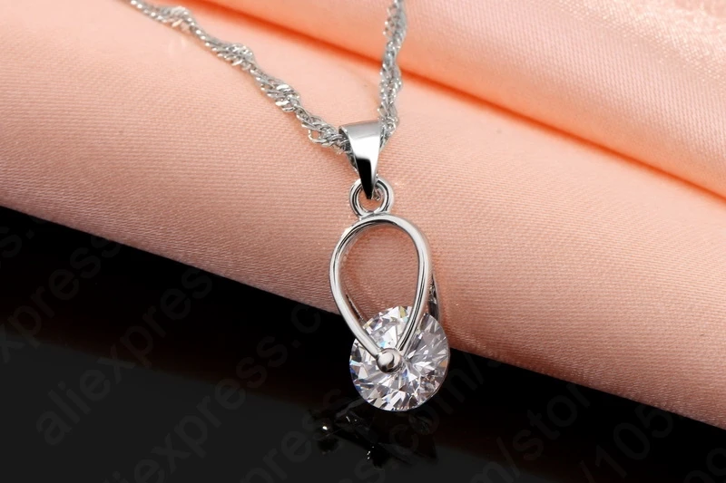 Newest Pure 925 Sterling Silver Cubic Zirconia Classic Wedding Necklace/Earring Jewelry Sets For Women Pretty Gifts Design | Украшения и