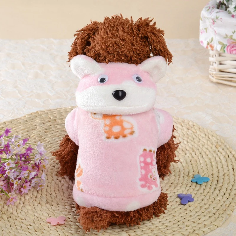 Зимняя утепленная собака превратил одежда мягкая теплая толстовка для собак Pet