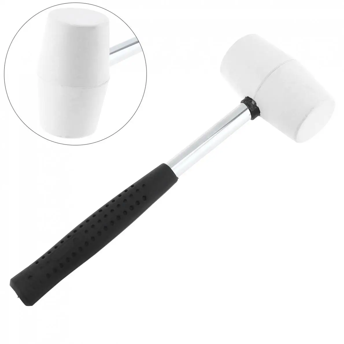 Неэластичный белый резиновый молоток прочный монтажный с круглой головкой и