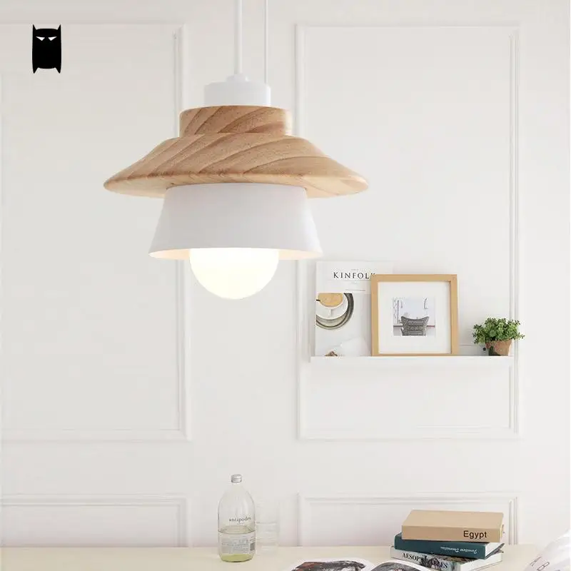 Черный белый дуб деревянный железный оттенок кулон в виде ягоды светильник шнур