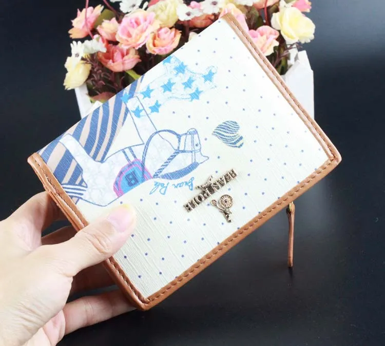 Cute cartoon girl short paragraph ladies purse vertical Wallet Zipper zero wallet student bag | Багаж и сумки