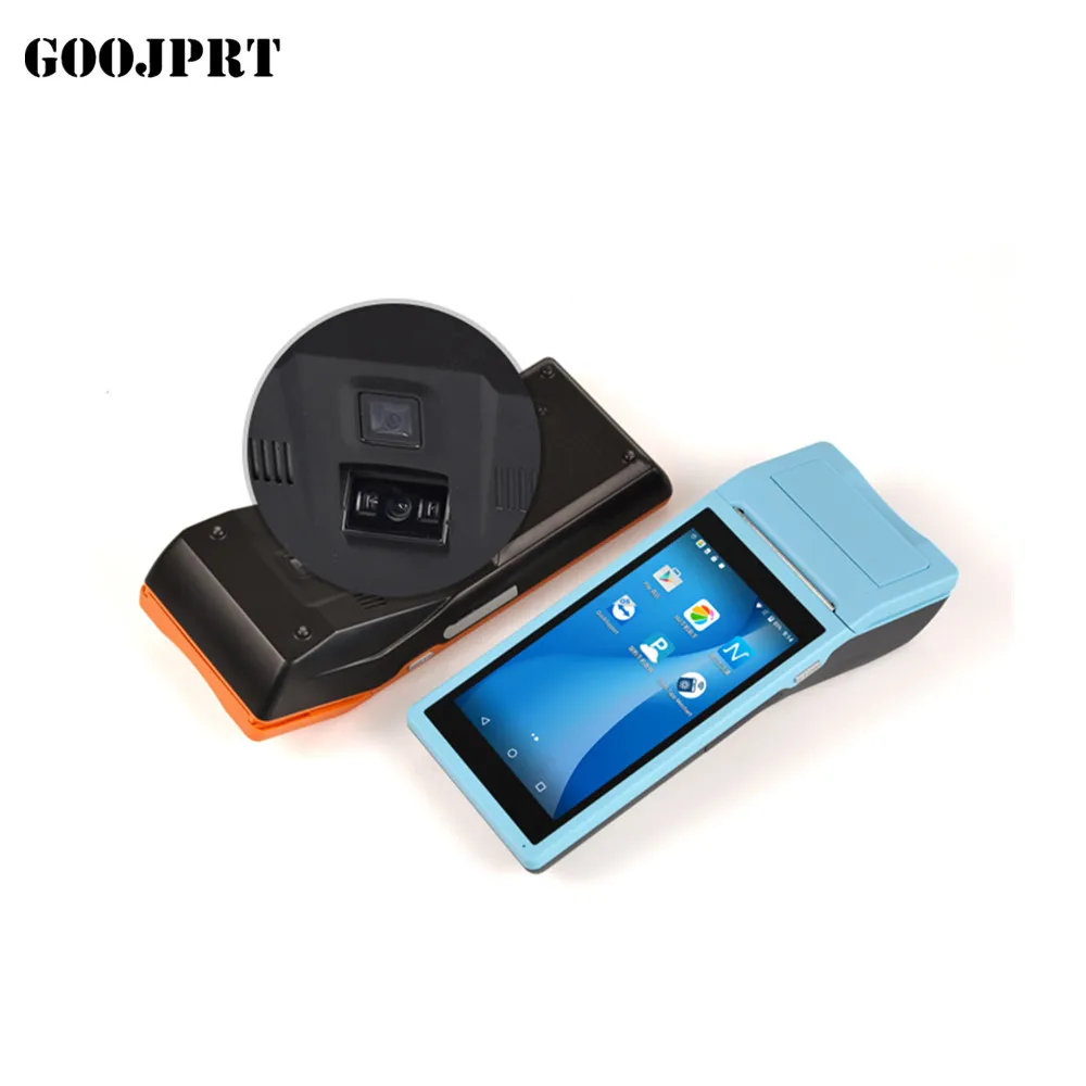 Ручной терминал NFC 3G/4G PDA POS встроенный термальный Bluetooth принтер 58 мм Wi Fi Android камера