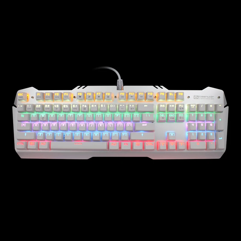 TEAMWOLF Vodstorm CIY  Mechanical Keyboard 104key  black blue switch Backlit Gaming Keyboard For Laptop PC gamer RUSSIAN Sticker