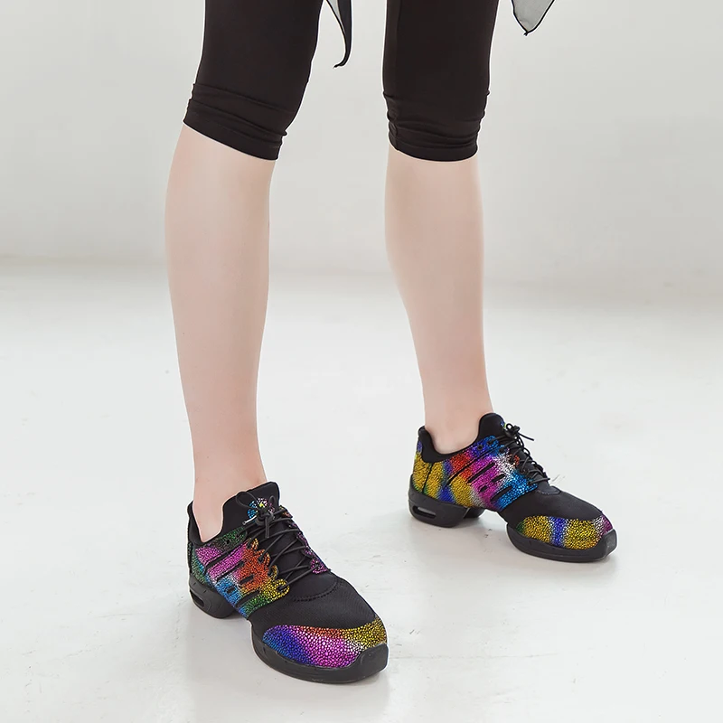 Sansha Dance Sneakers Air Mesh Upper Women Girls Jazz Salsa Dancing Shoes Modern Dance Shoes P51LS