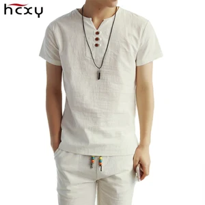 Новинка 2021, летняя Стильная мужская льняная футболка с коротким рукавом, футболки, мужская модная футболка с коротким рукавом, оптовая продажа