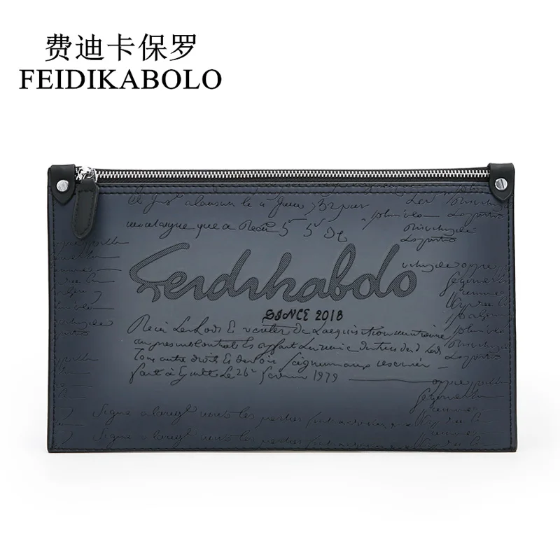 Длинный мужской кошелек FEIDIKABOLO бумажник из искусственной кожи клатч на молнии