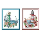 Набор для вышивки крестом NKF, маяк, роза, рукоделие, Набор для вышивки крестом, домашний декор