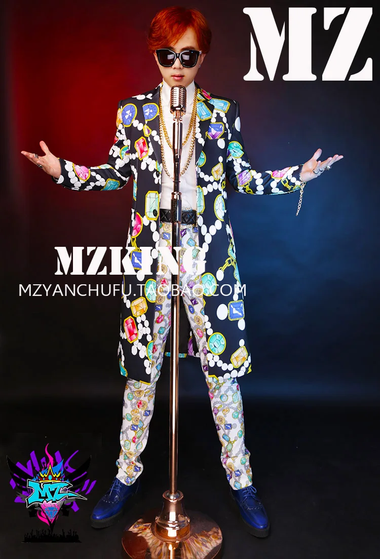 Новый мужской брендовый Тренч блейзер для певца ди джей Gd цвет драгоценный