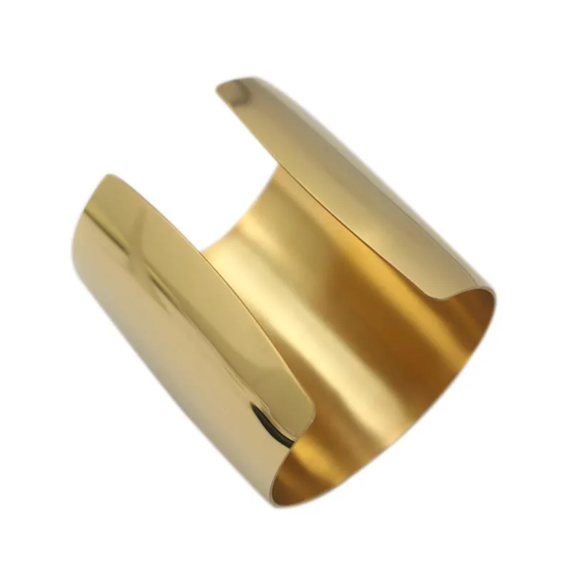 100% блестящие женские большие тяжелые Длинные Браслеты манжеты из титановой