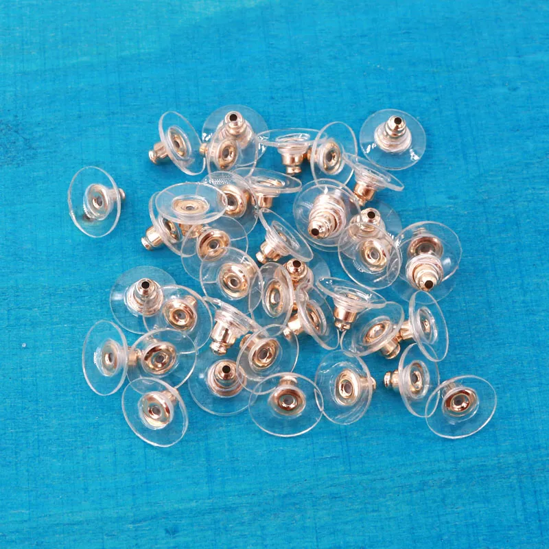 1000 шт./лот аксессуары для серег сделай сам резиновая задняя силиконовая круглая