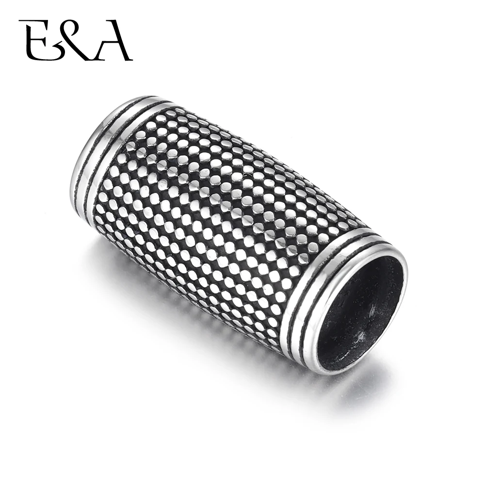 2 шт. бусины из нержавеющей стали с большим отверстием 8 мм очаровательный слайдер