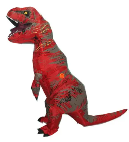 red dinosaur Надувной динозавр T REX костюмы для взрослых Kid Для женщин Для мужчин Blowup T-Rex Dinosaur Хэллоуин надувной костюм талисман партии платье - Цвет: red dinosaur