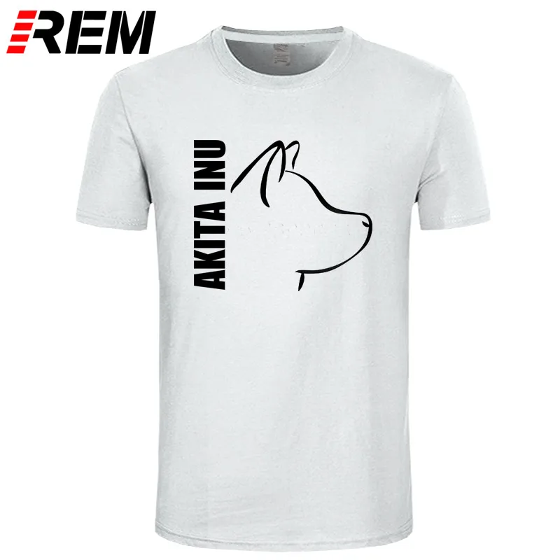 Akita Inu Dog мужские футболки отличные футболки мужские с коротким рукавом хлопок Пользовательские Большие размеры летние футболки для подростков - Цвет: white black