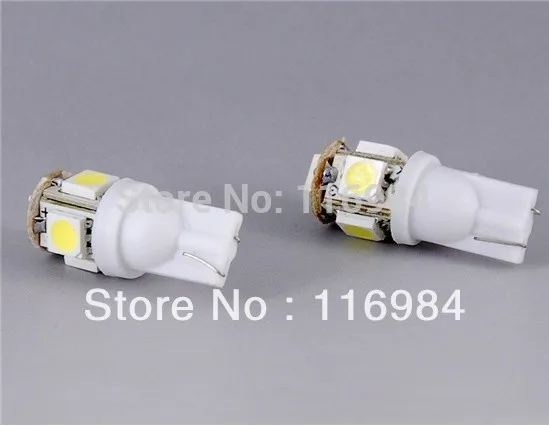 2 шт./лот x W5W T10 5050 5 SMD светодиоды белый синий красный зеленый свет боковой